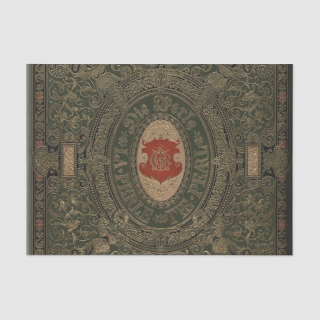 Papel De Seda Libro encuadernado del Grunge del cuero (Anverso)