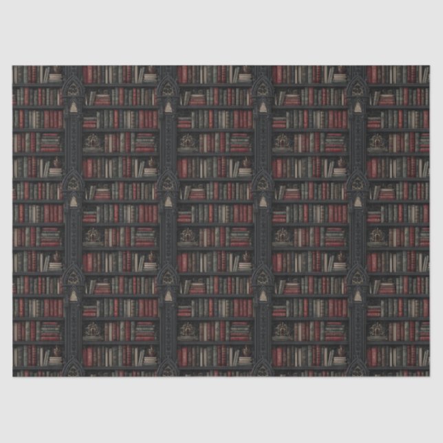 Papel De Seda Libro Lover Dark Academia Tissue Paper (Anverso)