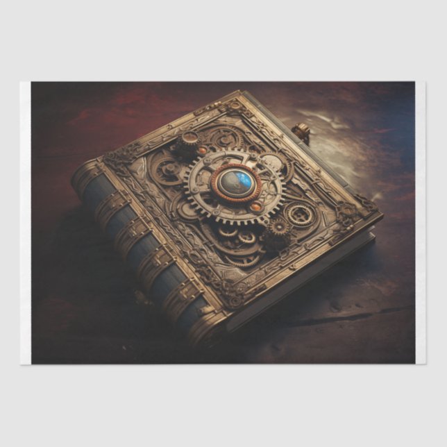 Papel De Seda Libro Steampunk (Anverso)