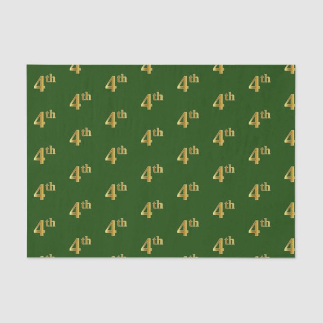 Papel De Seda Libro Verde, Faux Gold 4th (Cuarto evento) (Anverso)
