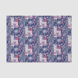 Papel De Seda Libros de cuento de hadas y criaturas mágicas azul