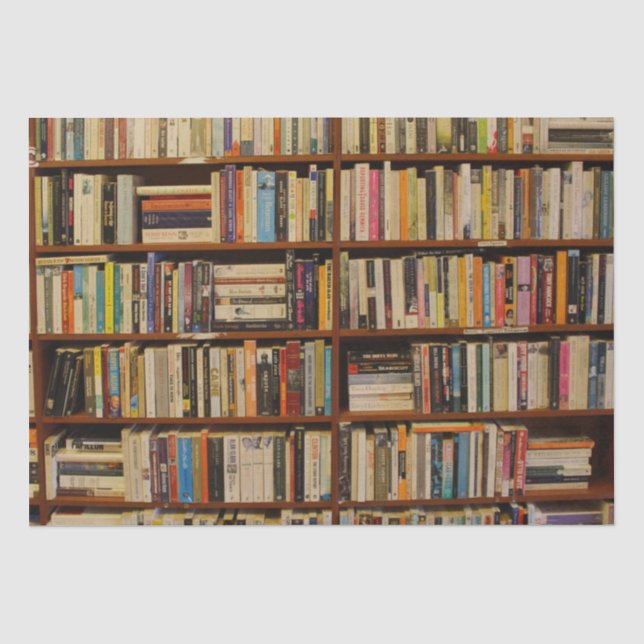 Papel De Seda Libros en la biblioteca Bolsa de Regalos (Anverso)
