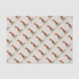 Papel De Seda Liebres en amapolas