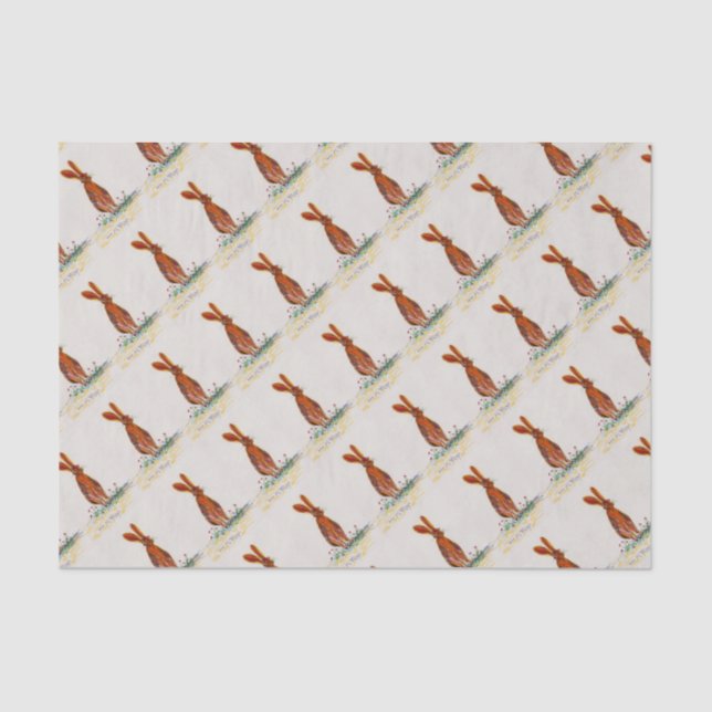 Papel De Seda Liebres en amapolas (Anverso)