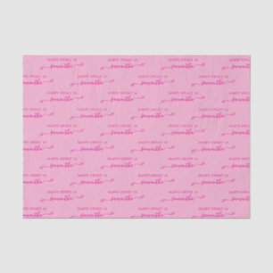 Papel De Seda Ligero y Feliz Cumpleaños Rosa Fuerte Dulce 16 Lin