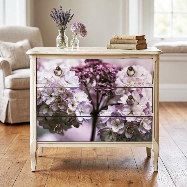 Papel De Seda Lila Acabado en Marfil Hydrangea Malhumorada Decou (Subido por el creador)