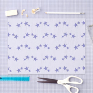 Papel De Seda Lila con estrellas púrpura
