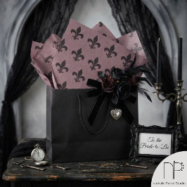 Papel de seda lila Fleur de Lis gótico malhumorado