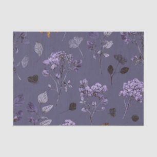 Papel De Seda Lila Rústico Bold Vintage Boho Floral