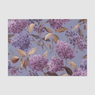 Papel De Seda Lila Rústico Vintage Boho Floral Audaz