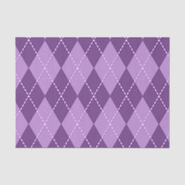 Papel De Seda Lilac Argyle (Diseño 12 de la Serie Púrpura)