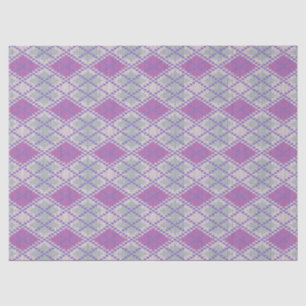 Papel De Seda LILAC ARGYLE KNIT Tissue Paper