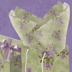 Papel De Seda Lilac Dreams Estilo Vintage Desnudo de Damasco Ver