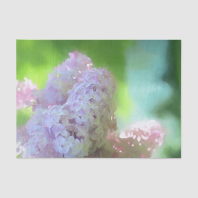 Papel De Seda Lilac Floral Purple Green Art Design (Anverso)