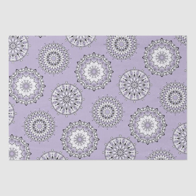 Papel De Seda Lilac Mandalas Tissue Paper (Anverso)