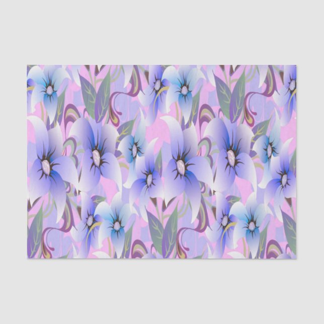 Papel De Seda Lilac Poppies (Anverso)