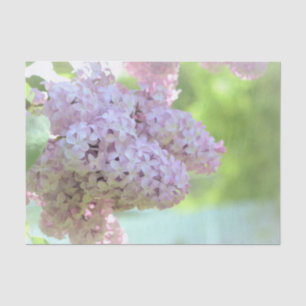 Papel De Seda Lilac Purple Floral Watercolor Art Diseño de País