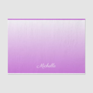 Papel De Seda Lilac púrpura oscuro nombre personalizado