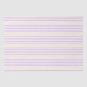Papel De Seda Lilac púrpura y beige cinco rayas patrón