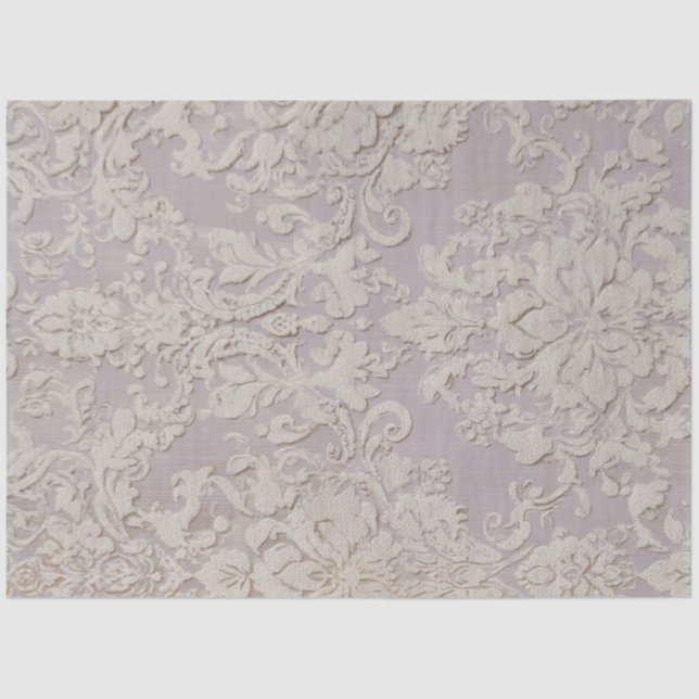 Papel De Seda Lilac Reverie III Damask Pattern Tile (Anverso)