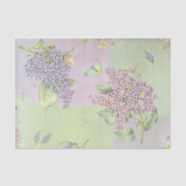Papel De Seda Lilacs Flowers (Anverso)