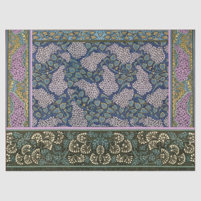 Papel De Seda LILACS Y DEJA Floral Art Nouveau (Anverso)