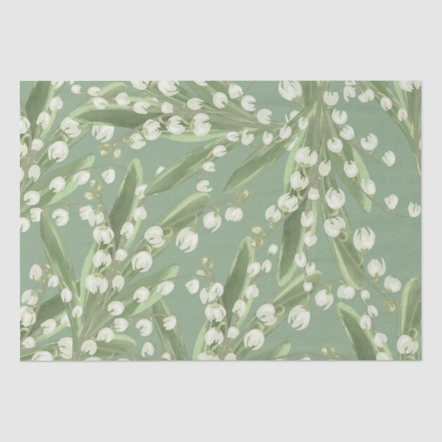 Papel De Seda Lily del valle Floral (Anverso)
