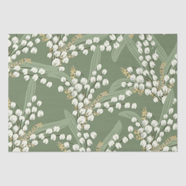Papel De Seda Lily del valle Floral (Anverso)
