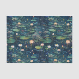 Papel De Seda Lily Pads y Flores