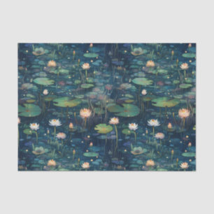 Papel De Seda Lily Pads y Flores