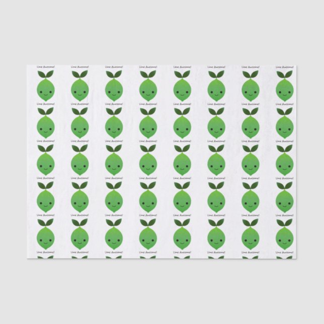 Papel De Seda Lime Awesome Kawaii LIme (Anverso)