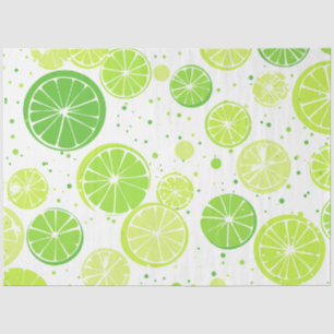 Papel De Seda Lime de limón verde brillante   Patrón Lime