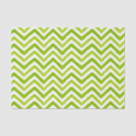 Papel De Seda Lime Green Watercolor Chevron Tissue Paper
