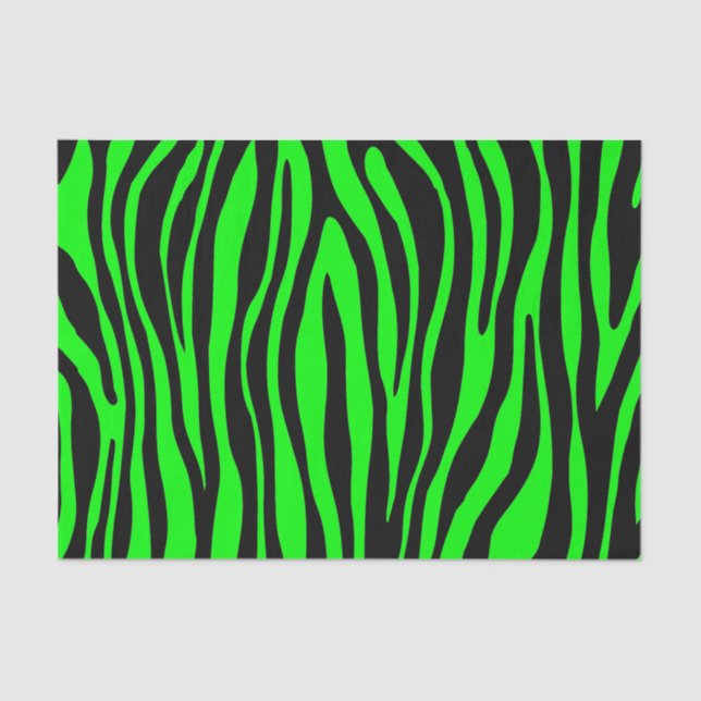 Papel De Seda Lime Green Zebra (Anverso)