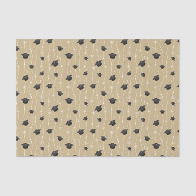 Papel De Seda Límites de graduación de oro y cinta de opciones (Anverso)