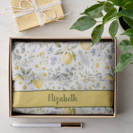 Papel De Seda Limon Flor Silvestre Nombre Personalizado País Fra
