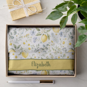 Papel De Seda Limon Flor Silvestre Nombre Personalizado País Fra