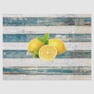 Papel De Seda Limones rústicos (azules)