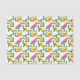 Papel De Seda Limones y bikinis (diseño 28 serie amarillo/naranj
