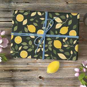 Papel De Seda Limones y Hojas
