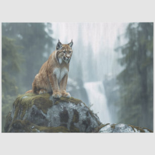 Papel De Seda Lince en el paisaje escénico de decoupage salvaje