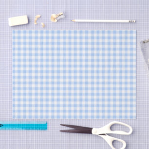 Papel De Seda Lindo bebé a cuadros gingham azul y blanco