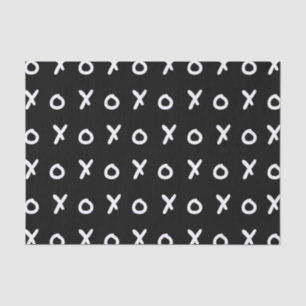 Papel De Seda Lindo de moda de X O XO X&O negro y blanco