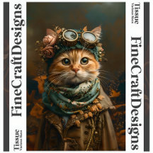Lindo Gato Steampunk Atuendo Caprichoso A5L Decoup
