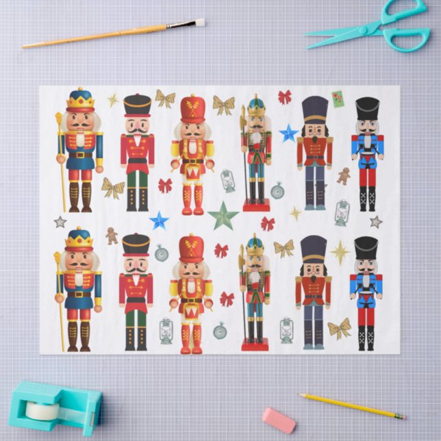 Papel De Seda lindo juguete de vacaciones soldado Nutcracker pat (Artesanía)
