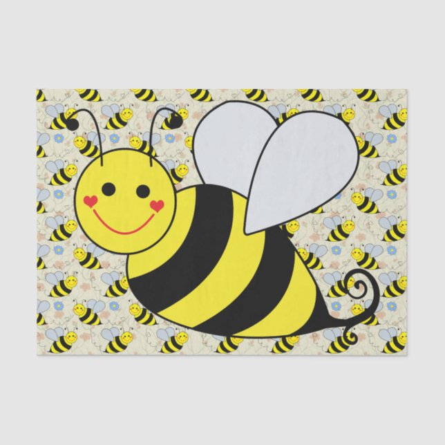 Papel De Seda Lindo manosee la abeja con el modelo (Anverso)