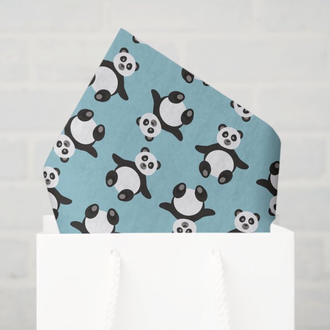 Papel De Seda lindo oso panda unisex bebé ducha (Bolsa de regalo)