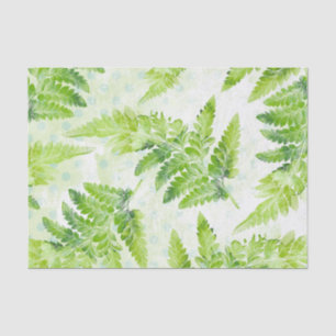 Papel De Seda Lindo patrón de acuarela botánica Green Fern