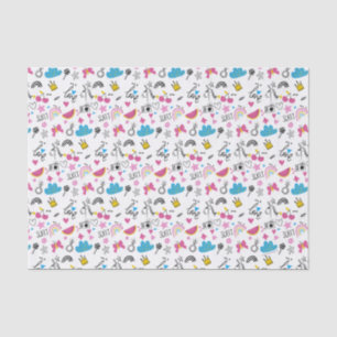 Papel De Seda Lindo patrón de colores del arcoiris de unicornio