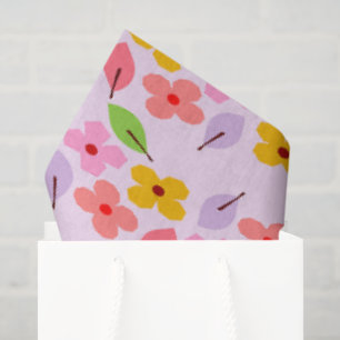 Papel De Seda Lindo patrón floral pastel suave rosa femenino